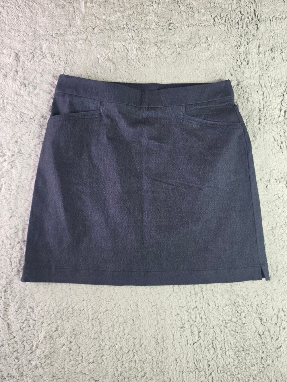 Rafaella Skort Womens Large Navy Blue Stretch Pull On Casual Golf Tennis Skirt